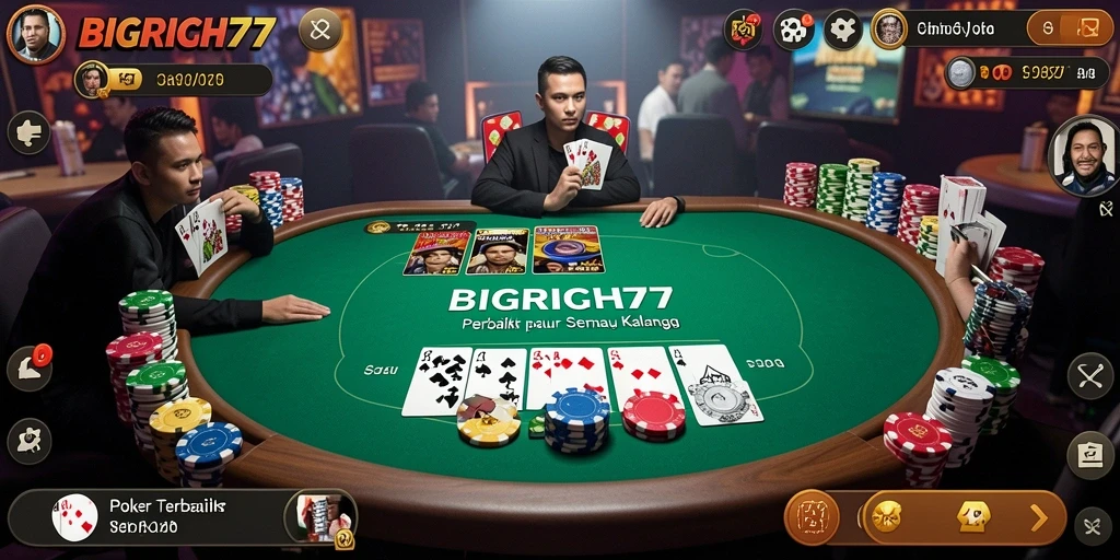 Tampilan gameplay menarik dari BIGRICH77 dengan variasi kartu.
