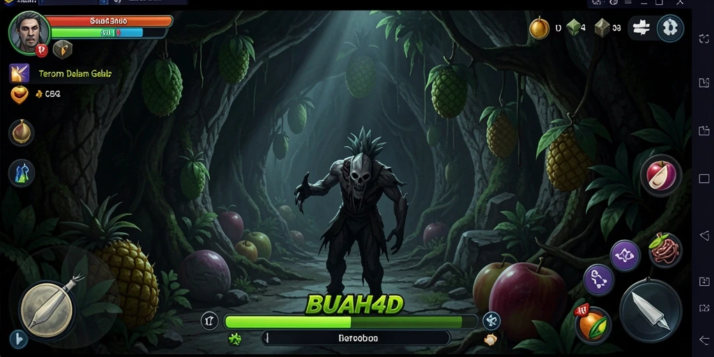 Tampilan menyeramkan dari gameplay BUAH4D yang menggugah adrenalin.