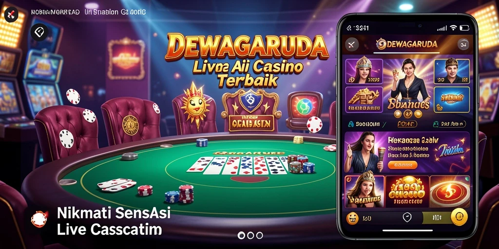 Tampilan gameplay Live Casino yang mendebarkan di DEWAGARUDA.