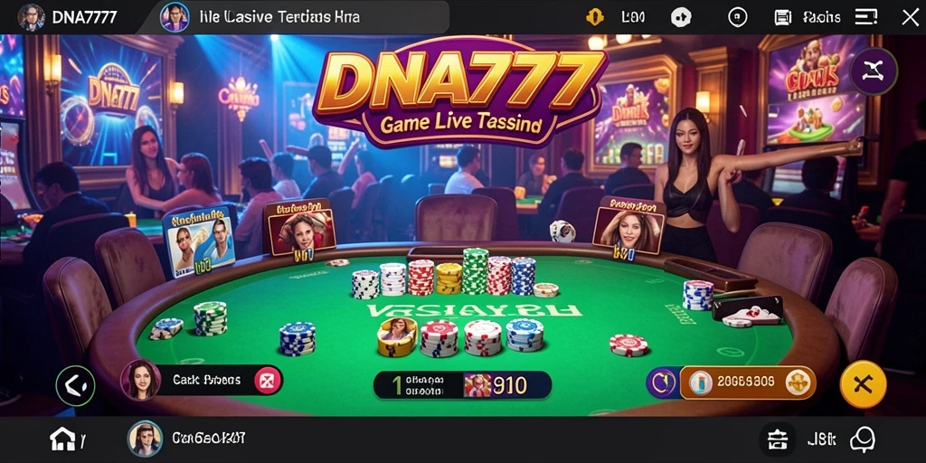 Tampilan menarik dari gameplay Live Casino di DNA777.