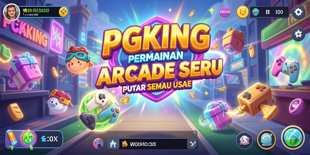 Tangkapan layar utama PGKING menunjukkan aksi gameplay arcade yang mendebarkan.
