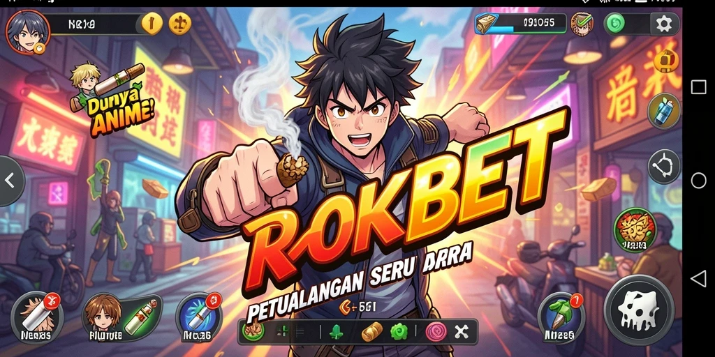 Tampilan menarik dari gameplay ROKOKBET yang penuh aksi dan petualangan anime.