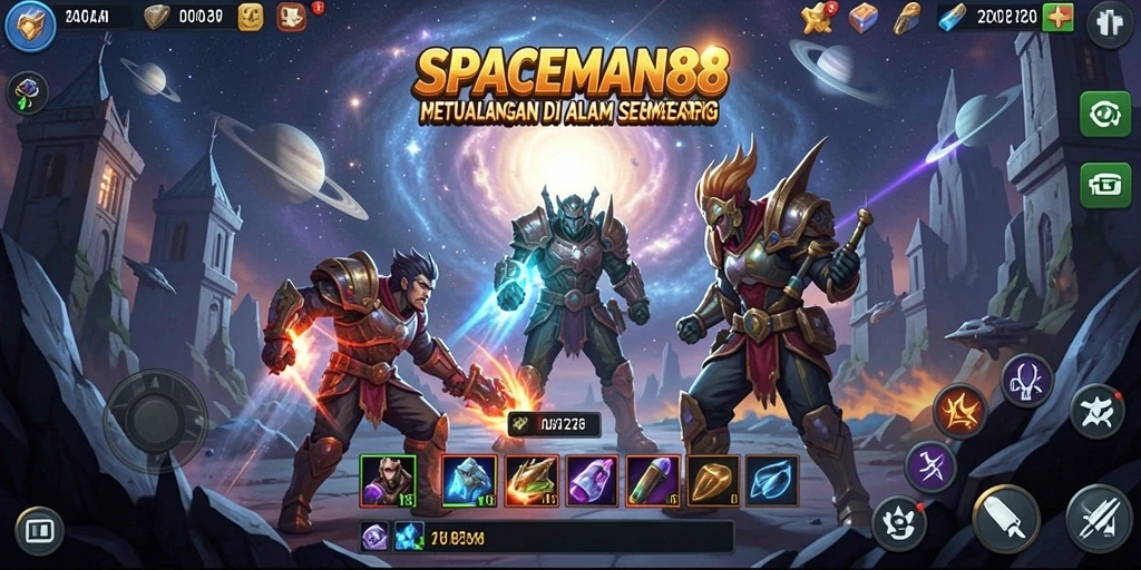 Tampilan menakjubkan dari pertempuran seru di SPACEMAN88.